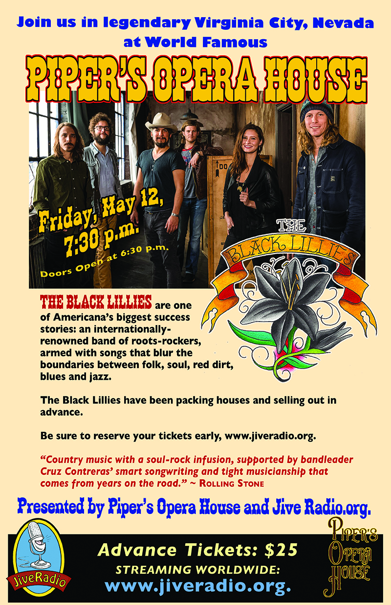 Black Lillies Come To PIpers Opera House in Virginia City